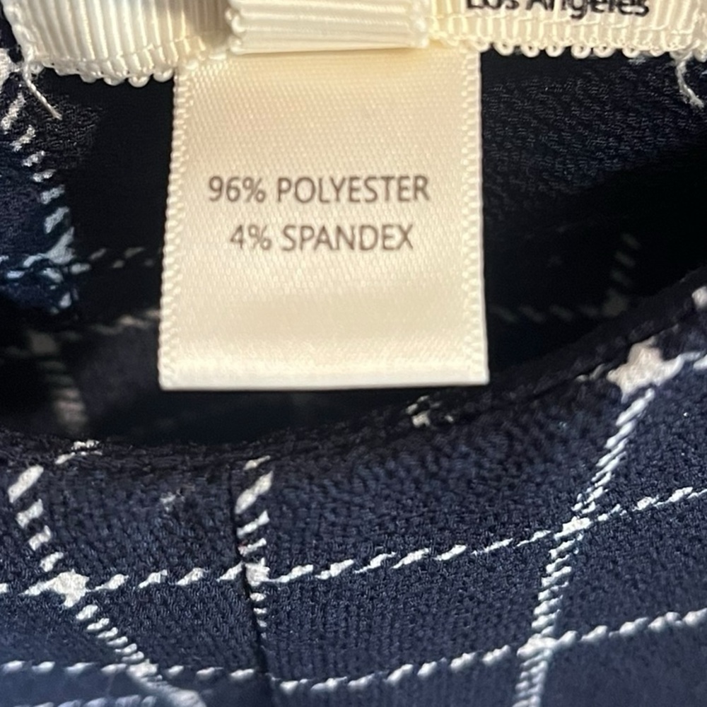 Monteau Navy Blue and White Plaid Jumpsuit w/Pockets - Small - Picture 6 of 10